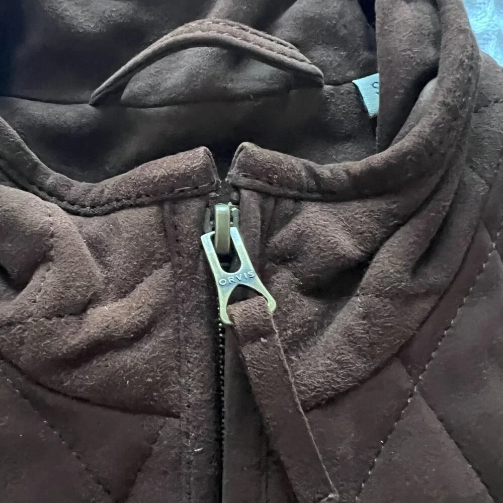 NWOT Orvis Suede Padded Vest - Picture 5 of 7